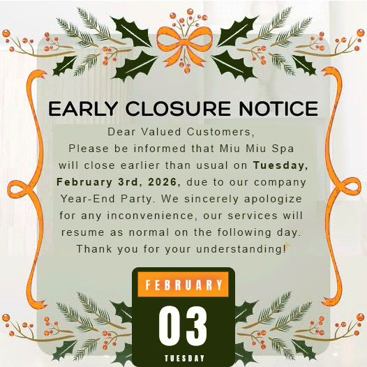 Early closing notice for Year end party 2026